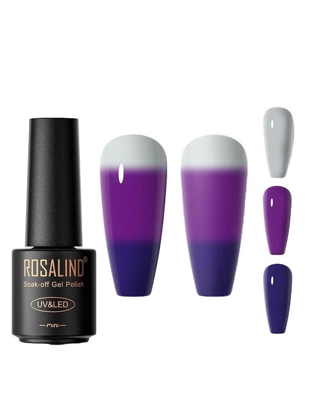 ROSALIND Soak-Off UV & LED Long-Wearing Gel Nail Polish - 7 ml - C254 Violet & Blue