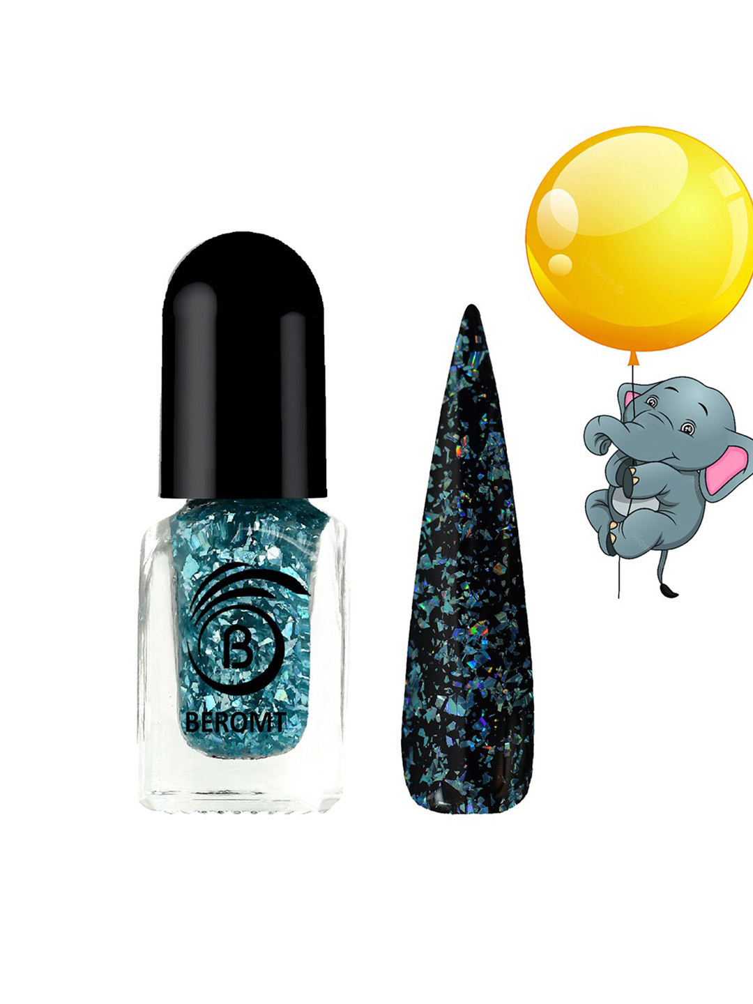 BEROMT  High Tides Nail Polish  (Aqua Blue)- 214, 1.5ml