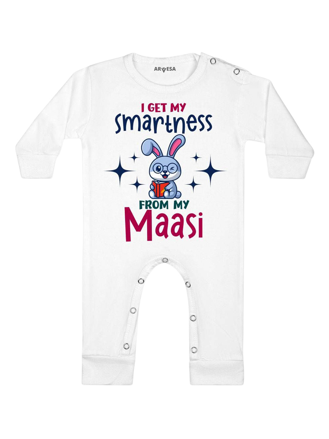 Arvesa I Got Smartness From Maasi Printed Bodysuit