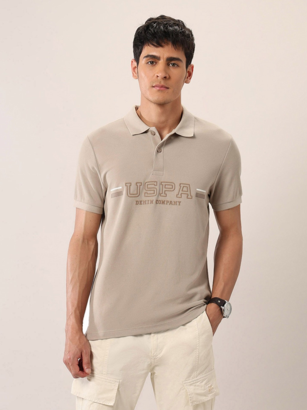 U.S. Polo Assn. Denim Co. Men 1Brand Logo Printed Slim Fit T-shirt