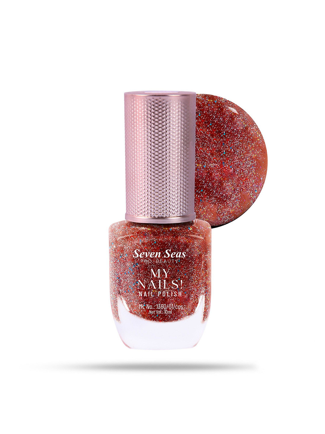 Seven Seas My Nails Long-Lasting Glitter Nail Polish - 10 ml - Shade 246 - Red