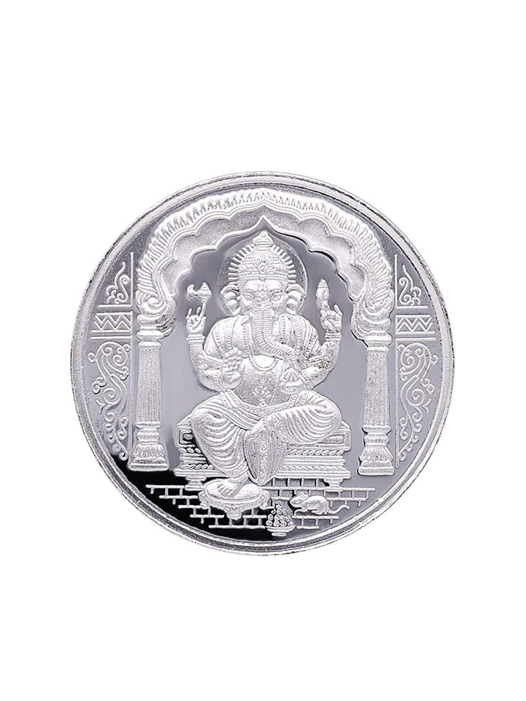C KRISHNIAH CHETTY JEWELLERS PVT LTD 999 Pure Silver Ganesha Coin-10 g