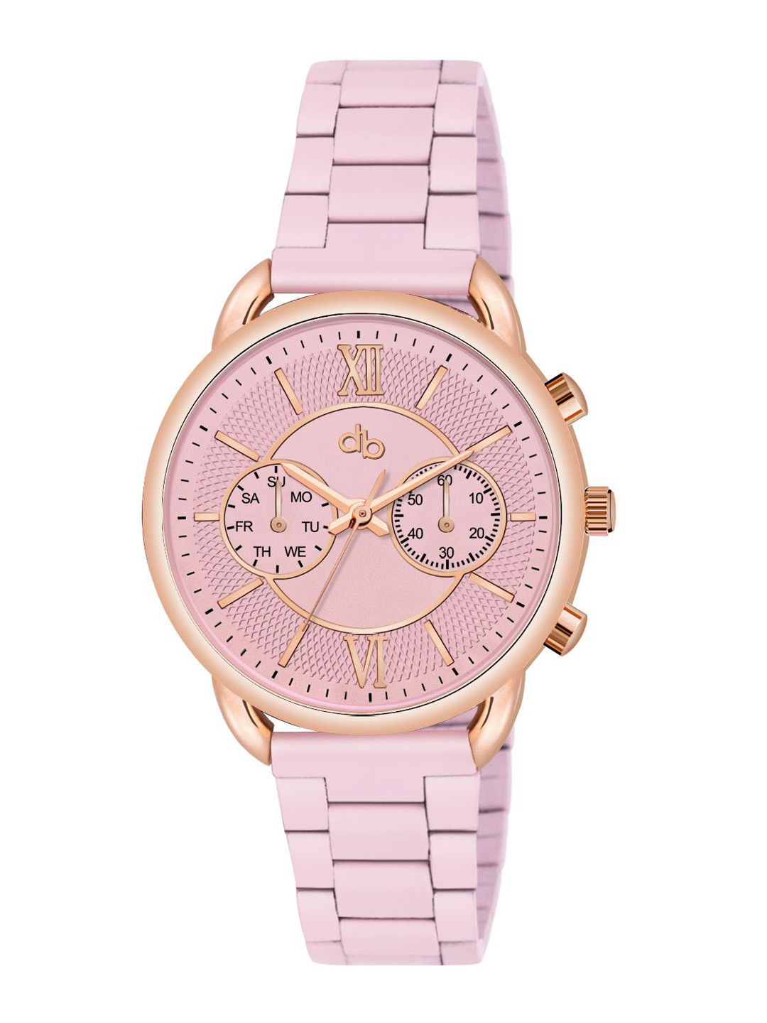 DressBerry Women Patterned Dial & Bracelet Style Straps Analogue Watch HOBDB-N-2494-PK