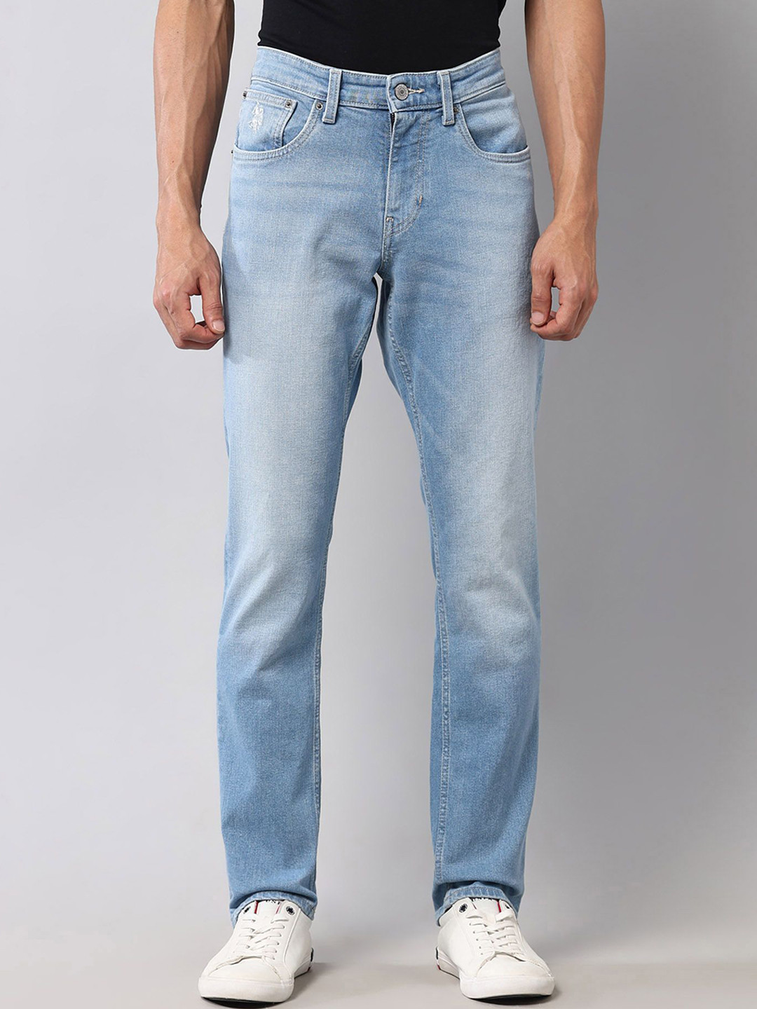 U.S. Polo Assn. Denim Co. Vintage Men Slim Fit Mid-Rise Light Fade Jeans