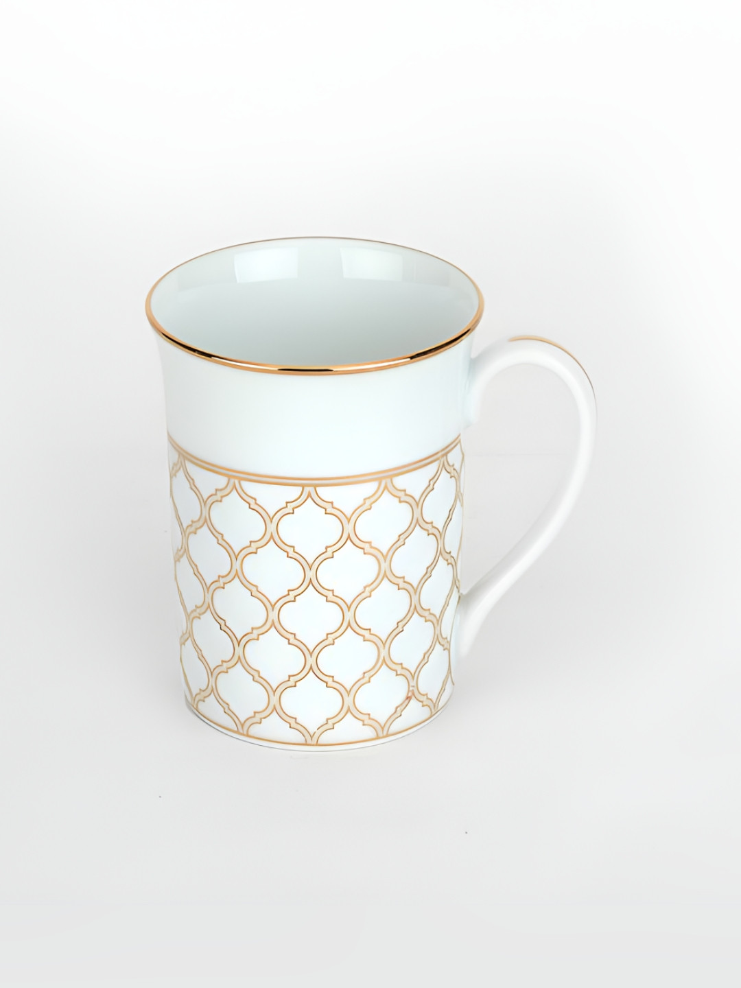 Noritake I Came, I Saw, I Had Anxiety, I Left White Ethnic Motifs Porcelain Handmade Mug-310ml