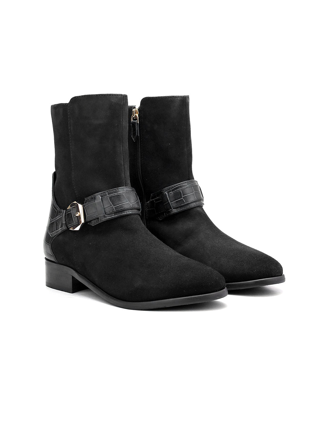 ROSSO BRUNELLO Women Suede Leather Ankle Boots