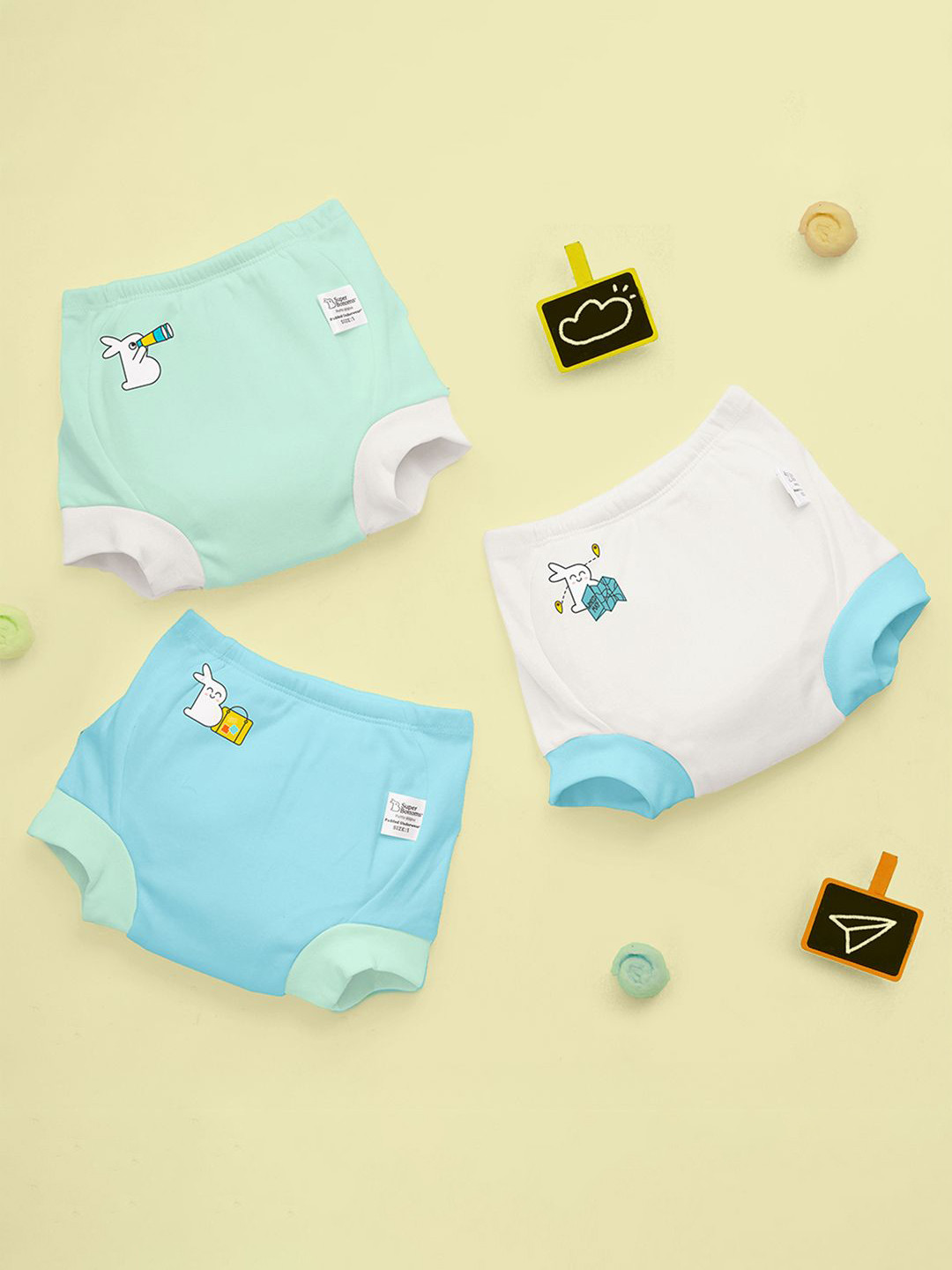 SuperBottoms Pack Of 3 Printed Padded Briefs SBSU-D-BDO-SIZE0-12P-V2