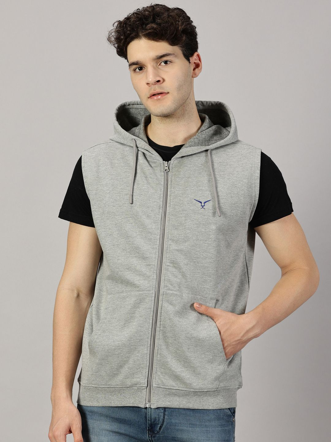 LEON Men Front-Open Hooded Sweatshirt