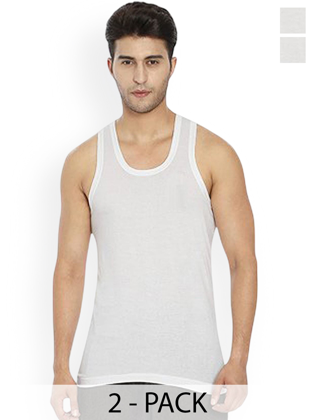 CAVENDERS Pack Of 2 Scoop Neck Long Lasting Basic Vests - c62=SWIFT---2---85
