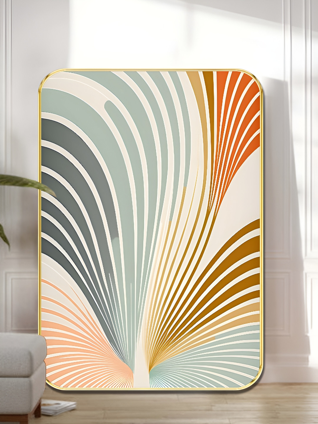 Myntra Elegant Homes Flow Line Art Wood Wall Rectangle Paintings Wall Art -24 x 18 in