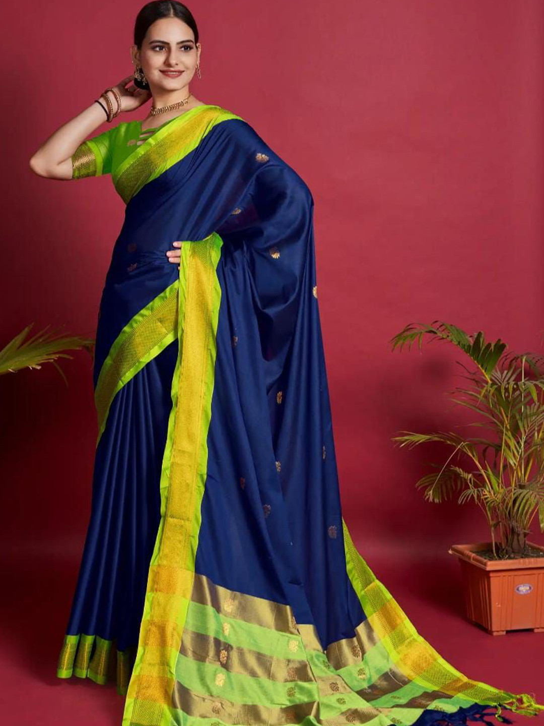 A S CREATION Woven Design Paithani Saree