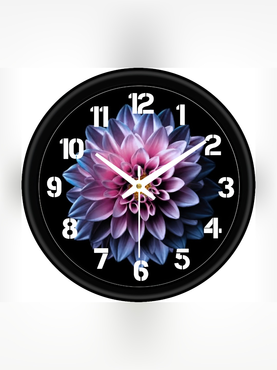 Arpita Crafts Black & Blue Printed Traditional Wall Clock