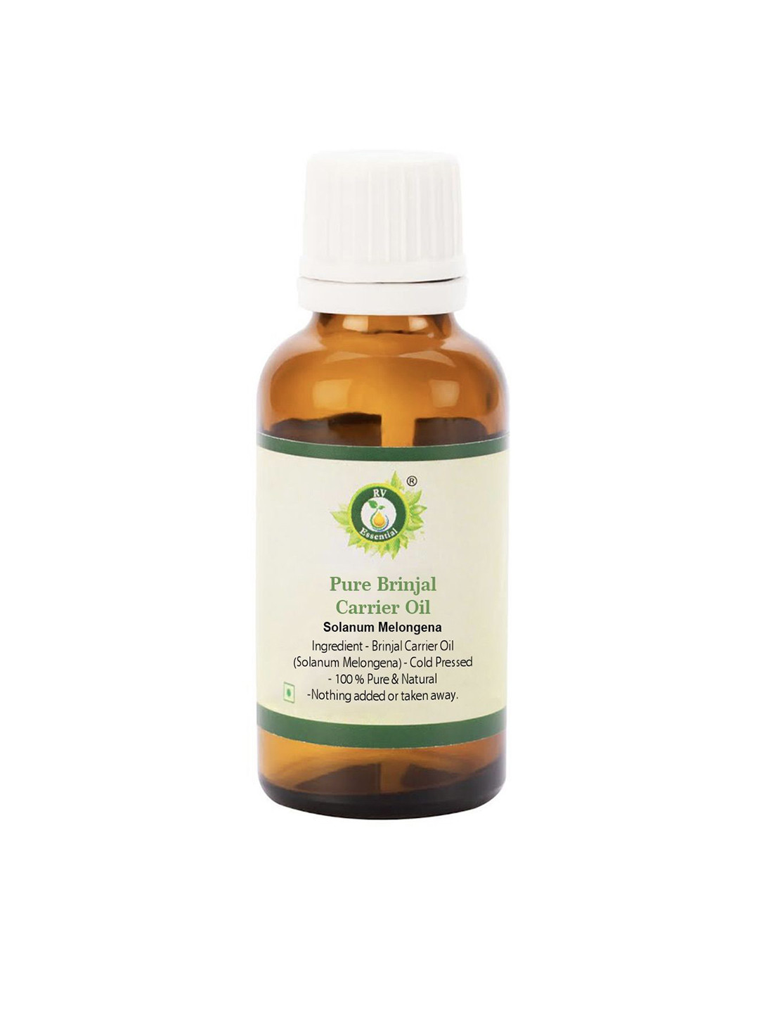 R V Essential Pure Brinjal Alcohol Free Carrier Oil - 30 ml