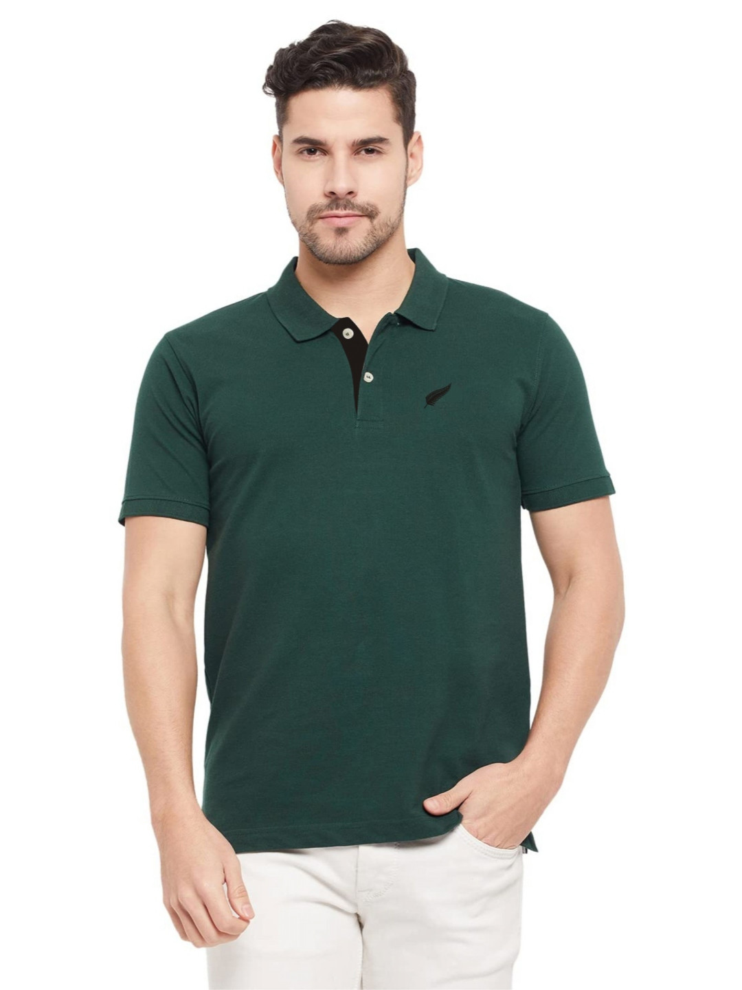 John Peters Men Polo Collar Bio Finish T-shirt