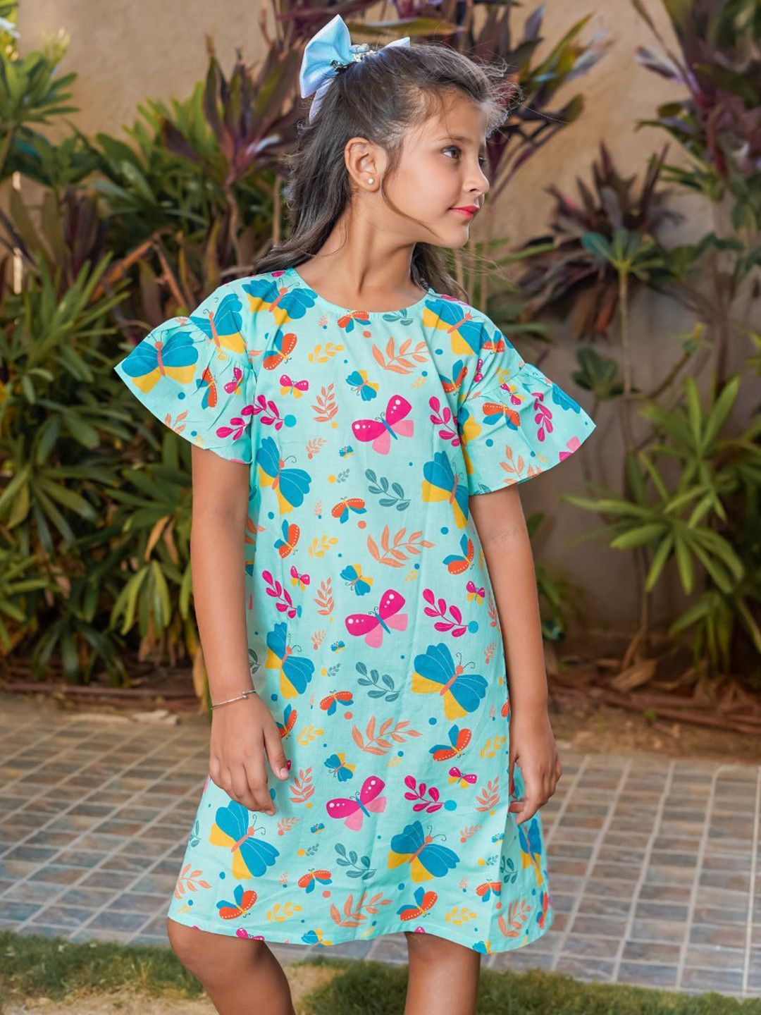 Vastrarth Girls Fit & Flare Digital Printed Cotton Frock