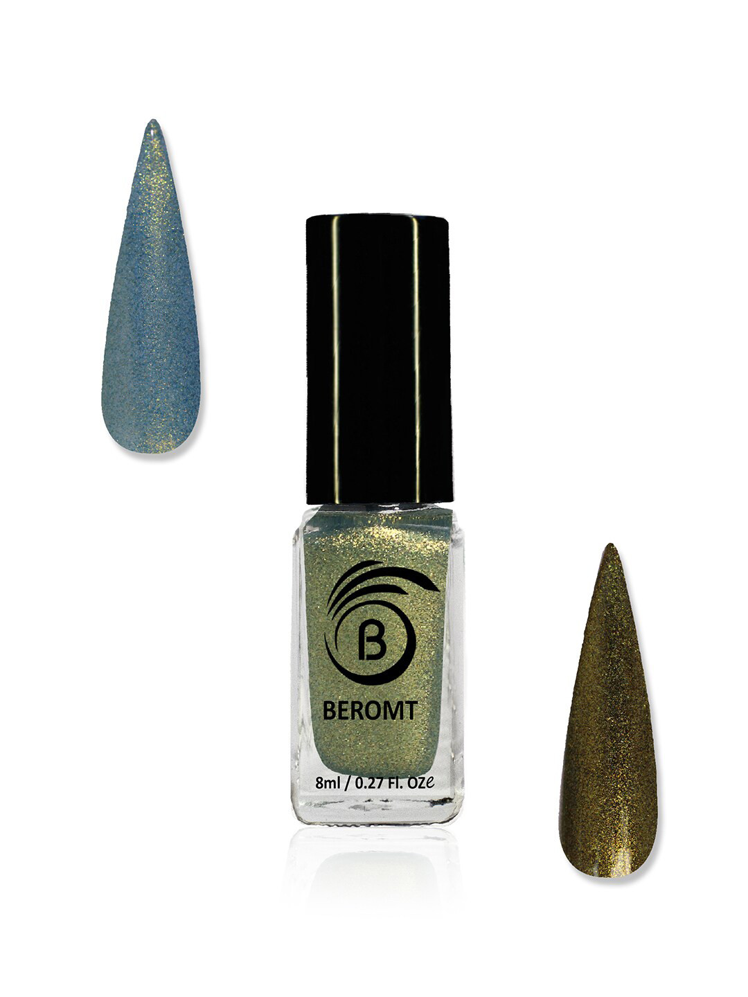 BEROMT Cruelty-Free Shimmery Gel Effect Diamond Nail Polish 8 ml - Pear Diamond 816