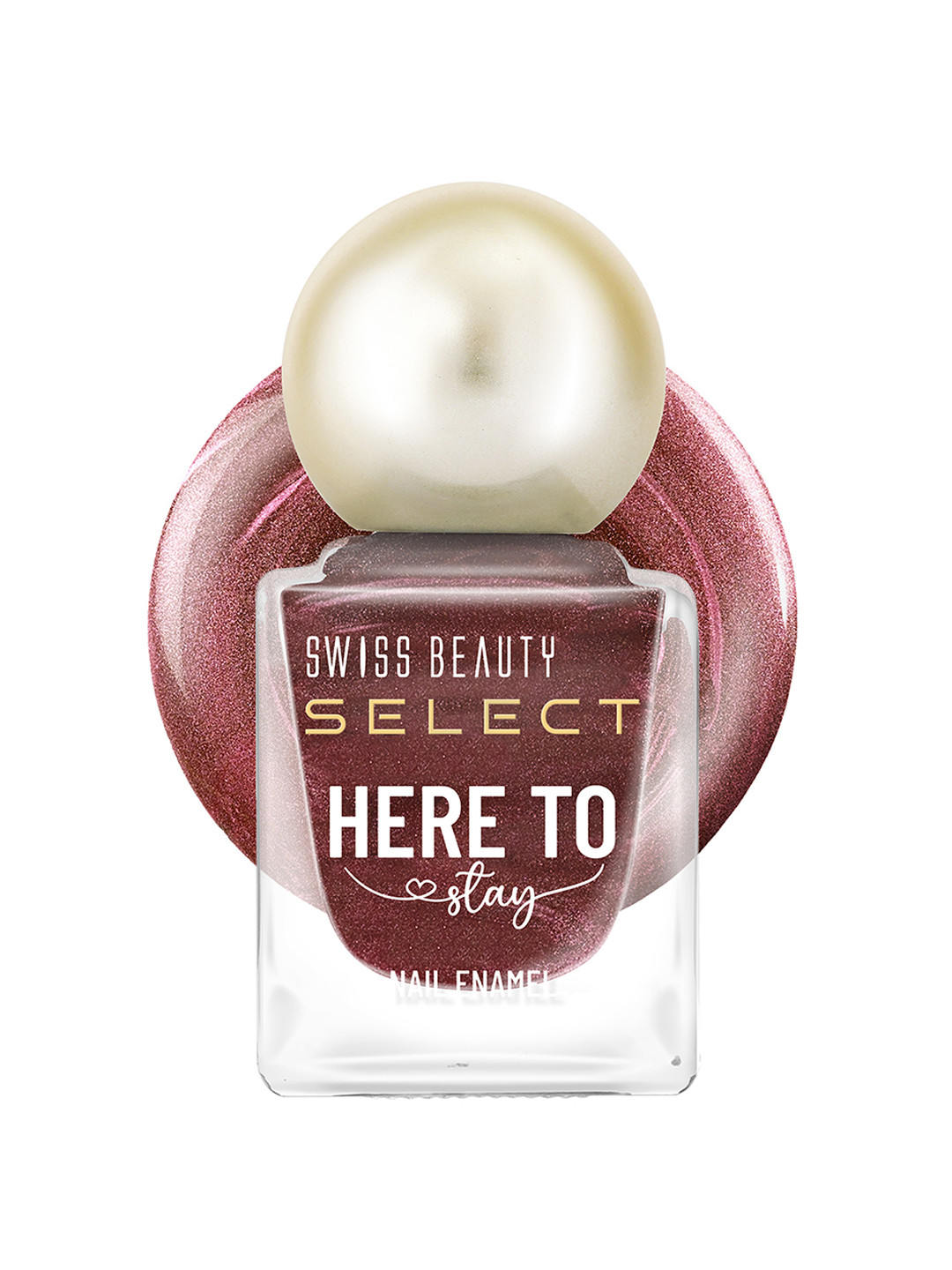 SWISS BEAUTY Here To Stay Waterproof Nail Enamel 12ml -  Shimmy Brown 28