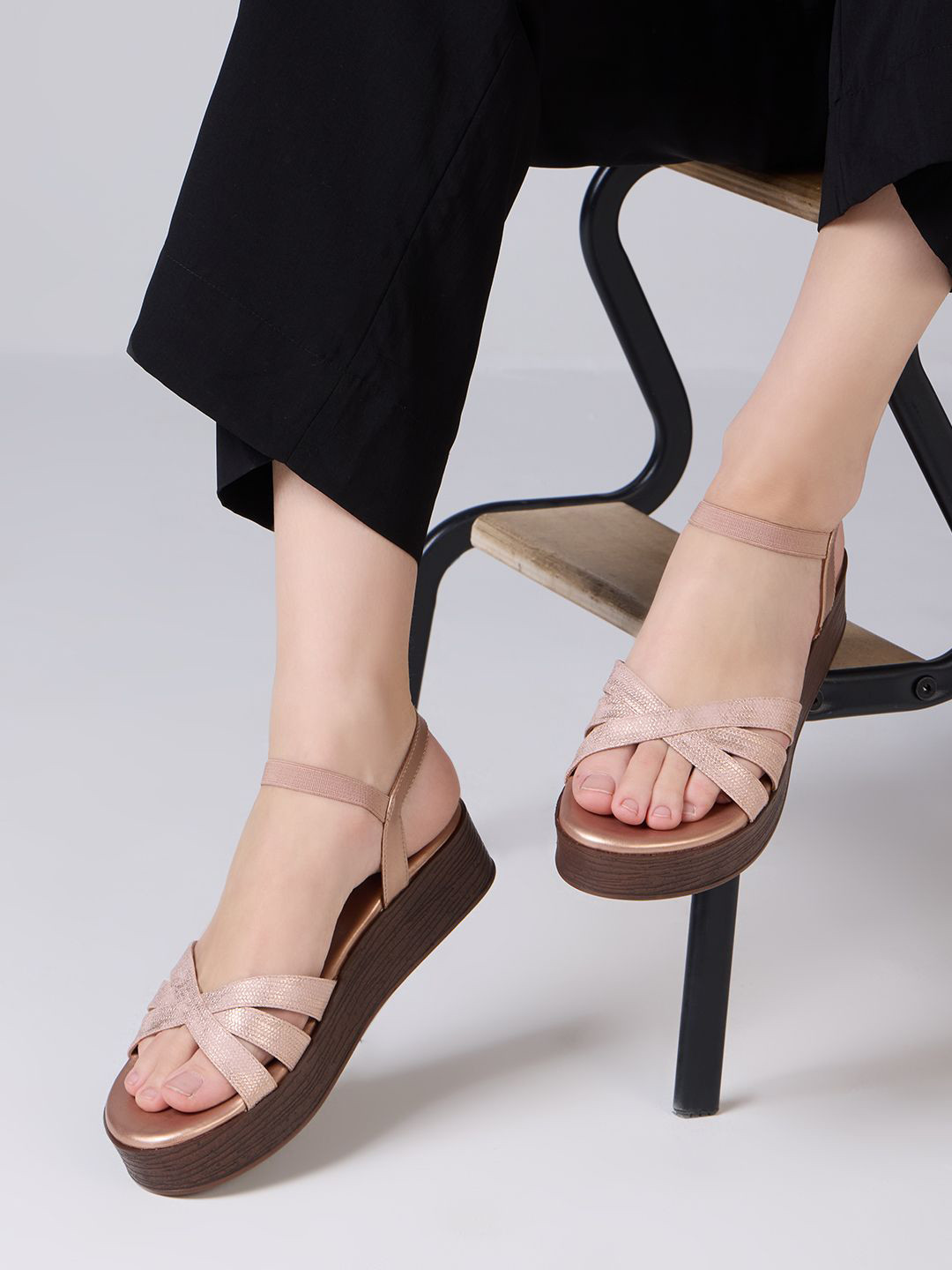 Inc 5 Women Open Toe Flatform Heel Sandal