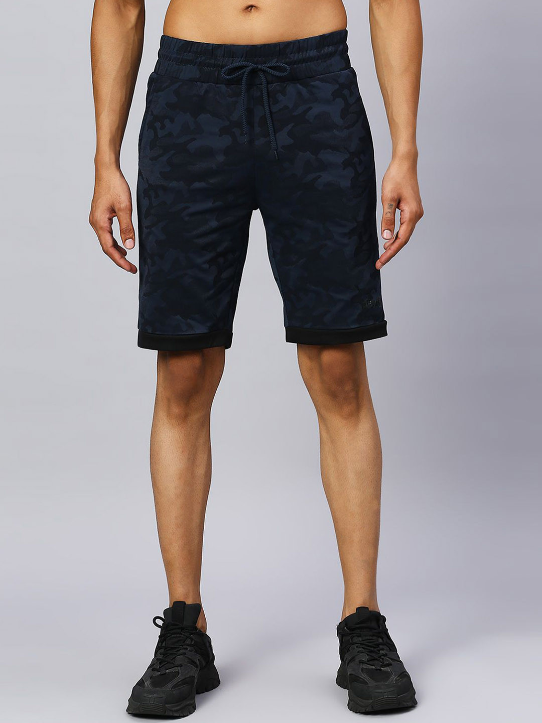 playR Men Camouflage Printed Training or Gym Sports Shorts