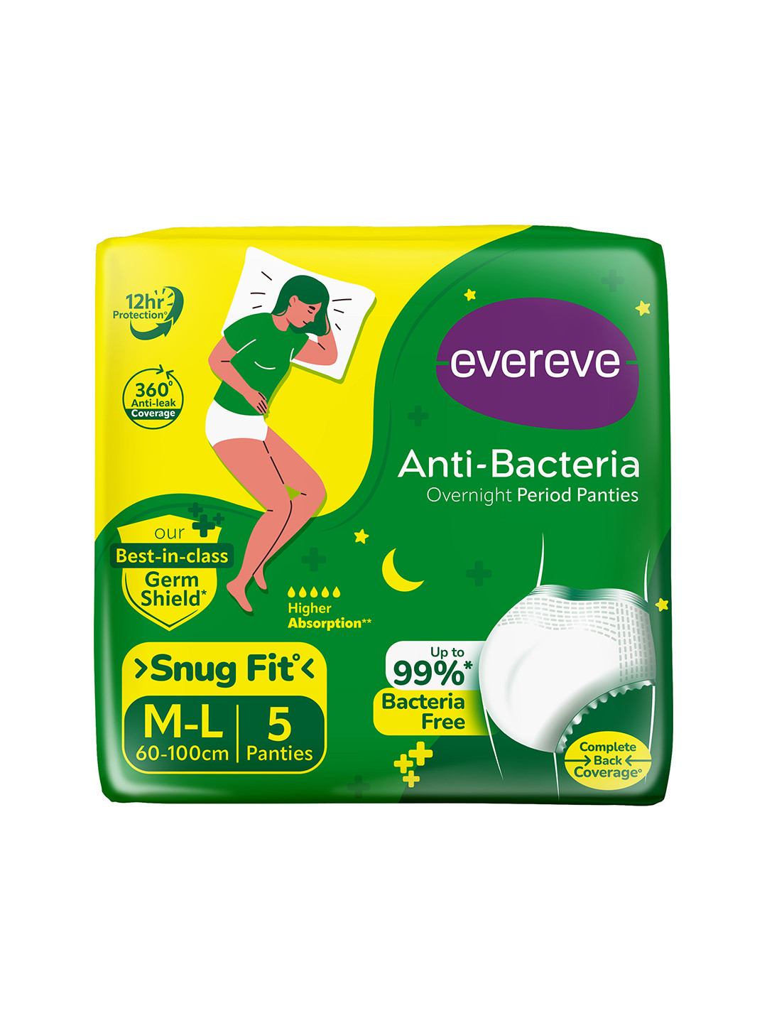 EverEve Anti-Bacterial Disposable Period Panties - M-L - 5 Pcs