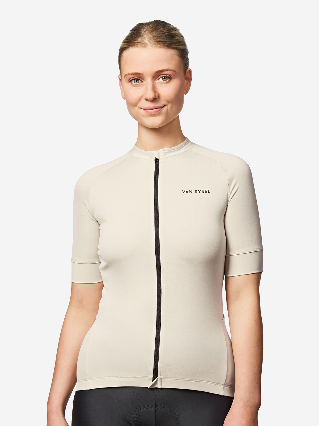 Decathlon VAN RYSEL - Brand Logo Printed Stand Collar Sport Jacket