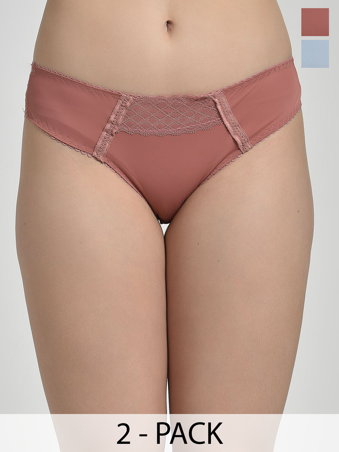 MAKCLAN Low Rise Lace Hipster briefs C2213PBGM