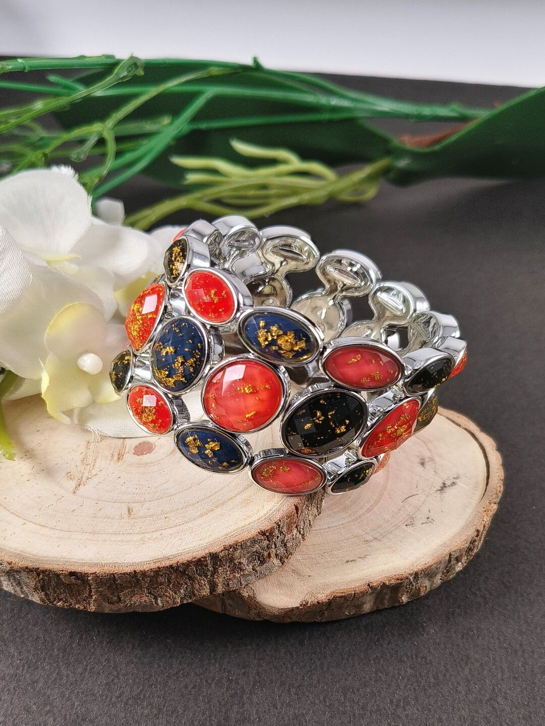 Jewelz Women Mosaic Stone Bracelet