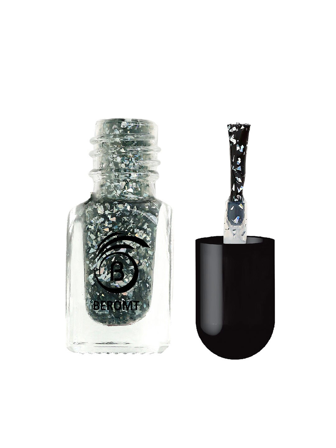 BEROMT Snow Globe Nail Polish 1.5 ml - Grey Silver 209