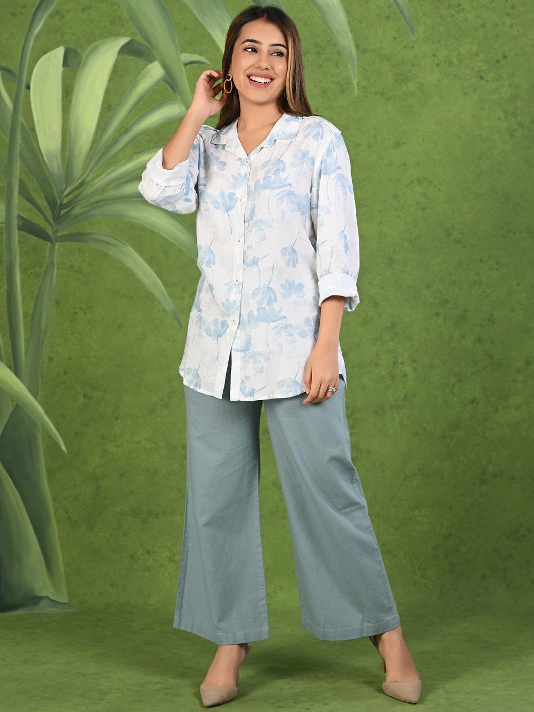 AC&F Cotton Shirt & Trousers Co-Ord Set