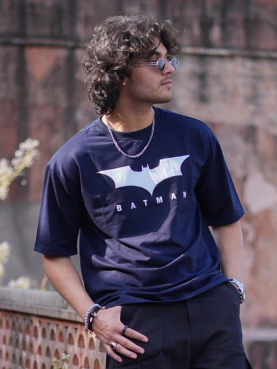 Batman Superhero Graphic Round Neck Cotton T-shirt