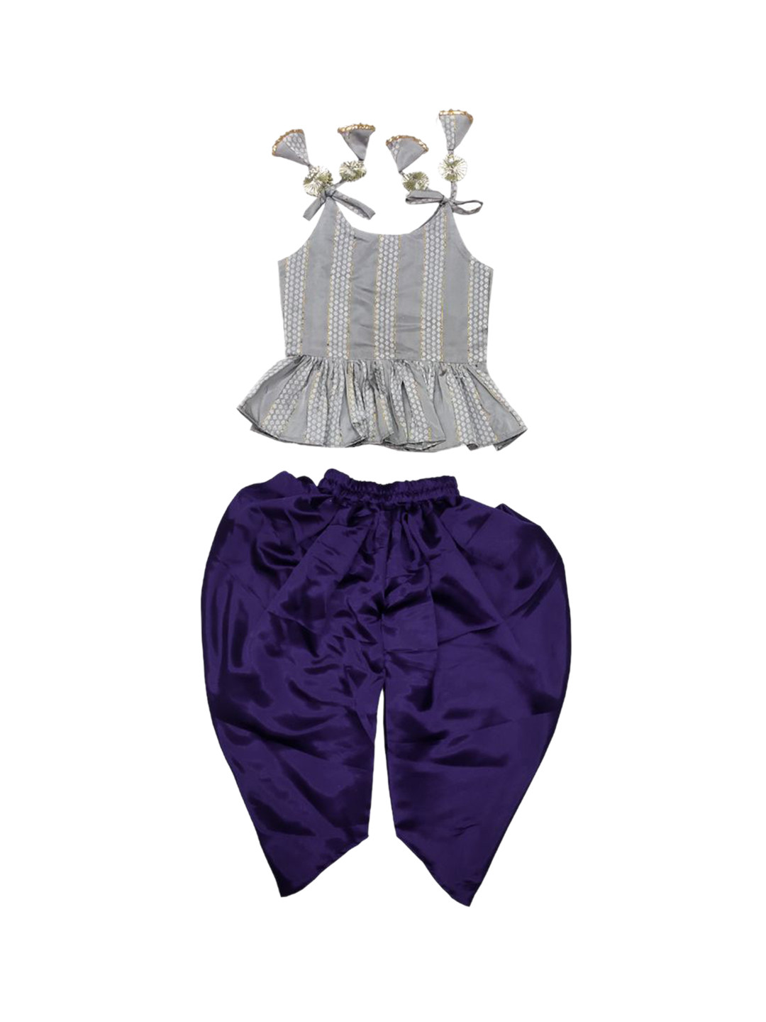 satyamfab Girl Regular Top with Dhoti Pants