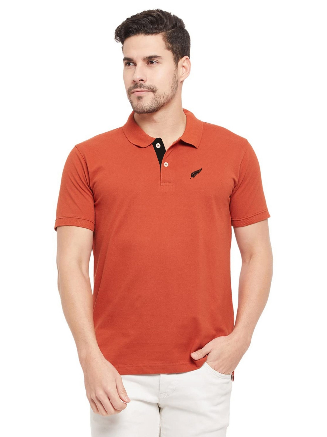 John Peters Men Polo Collar Bio Finish T-shirt