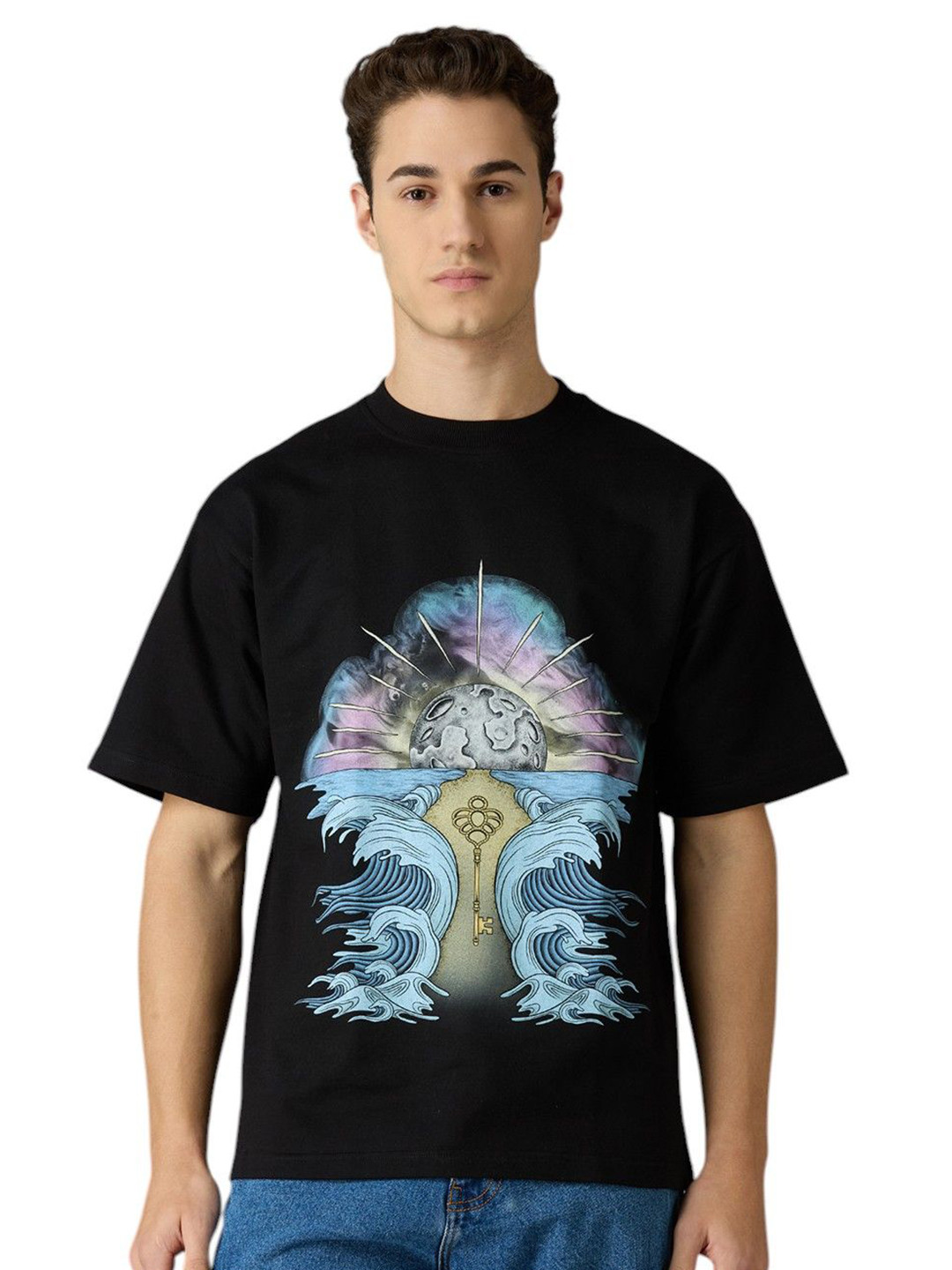 GIG STORE Men Graphic Printed Cotton T-shirt