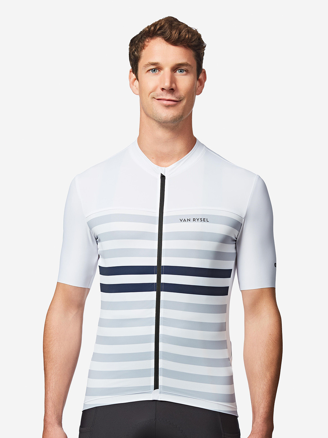 Decathlon VAN RYSEL - Mens Striped Regular Fit Tshirt