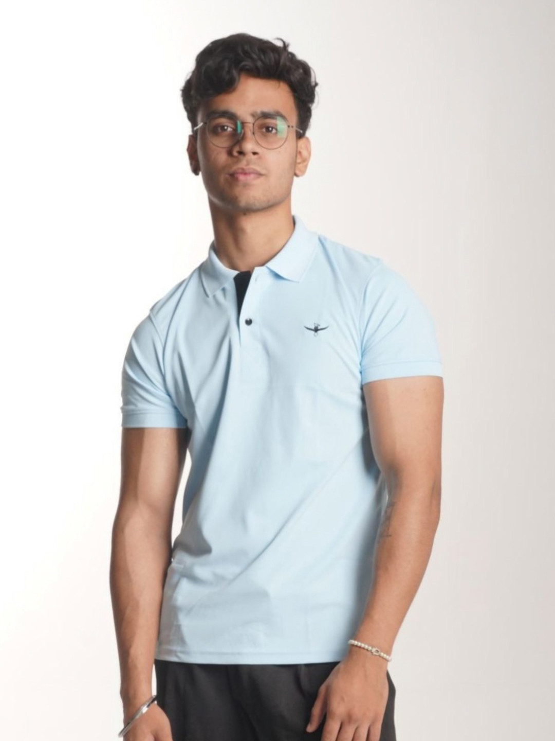 BHF Men Elite Solid Polo Collar T-shirt