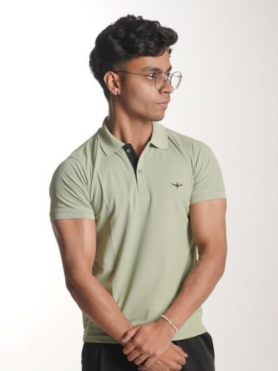 BHF Men Elite Solid Polo Collar T-shirt