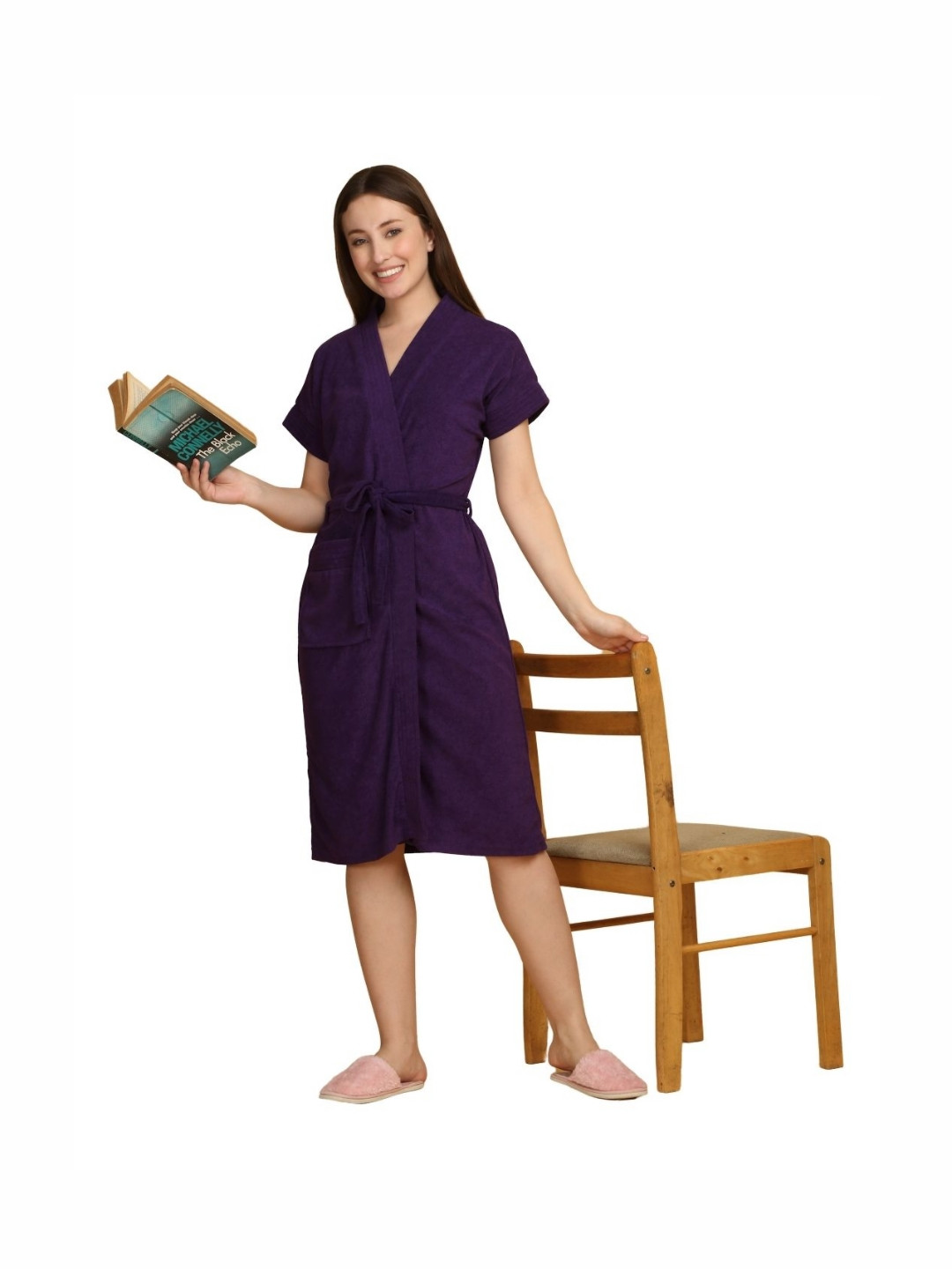 Aura Purple Shawl Collar BathRobe