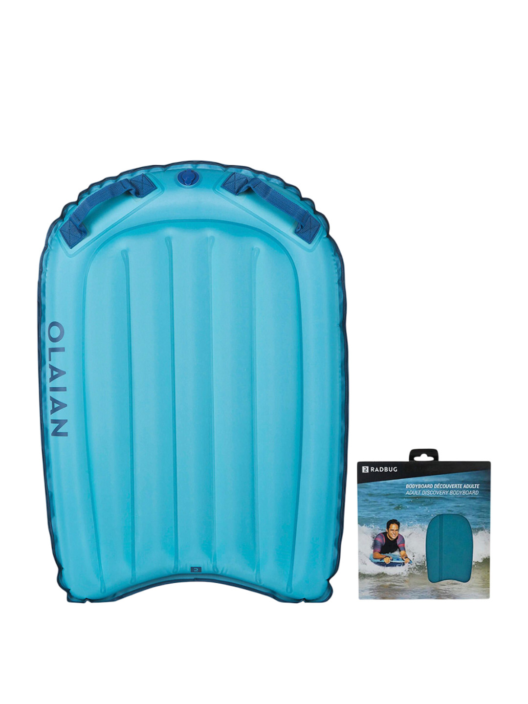 Decathlon OLAIAN Adult Blue Inflatable Surfing Bodyboard