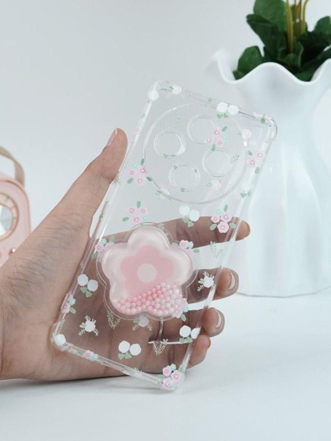 PEEPERLY Floral Printed Vivo X100 Cute Korean Floral Gripper Back Case