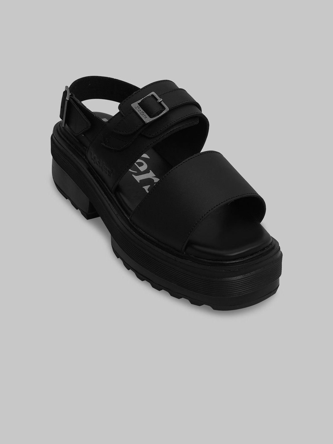 Kickers Women Leather Platform Heel Sandals