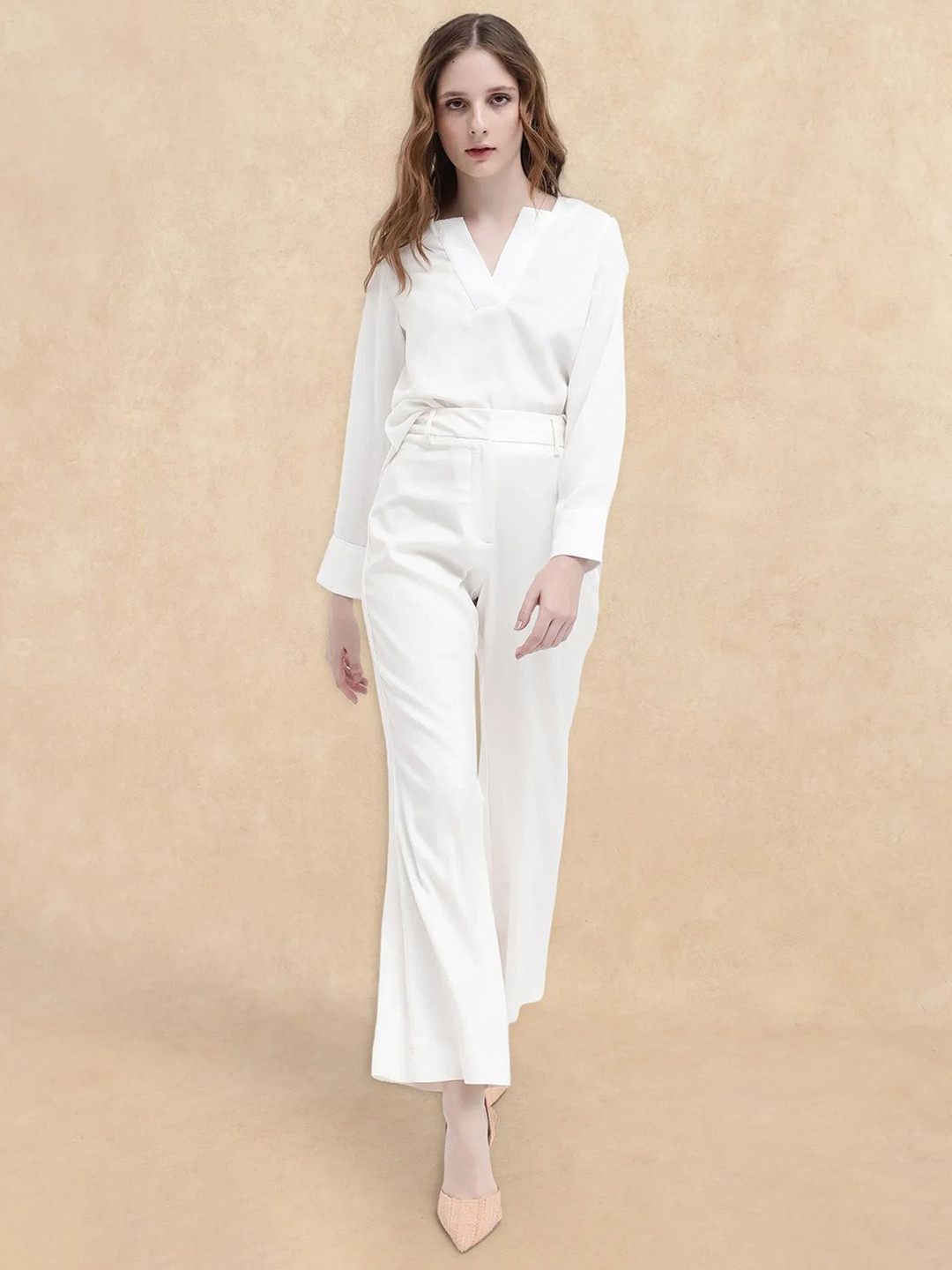 RAREISM Women Selene Tailored Slim Fit High-Rise Trousers