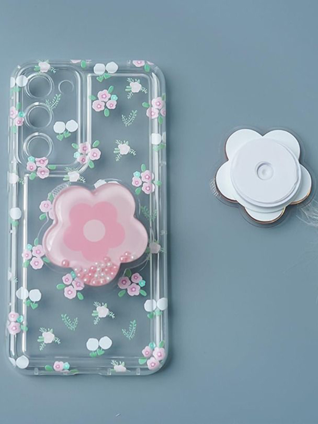 PEEPERLY Floral Printed Samsung Galaxy S22 Cute Korean Floral Gripper Back Case