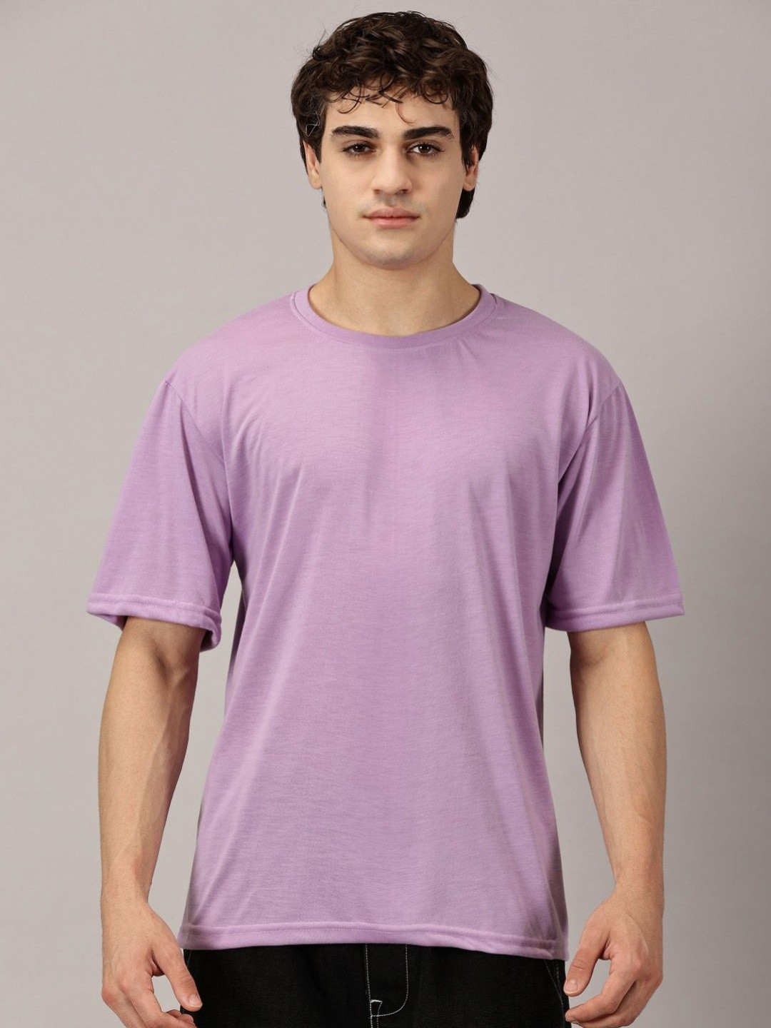 Rodzen Drop-Shoulder Sleeves Oversized Cotton T-shirt