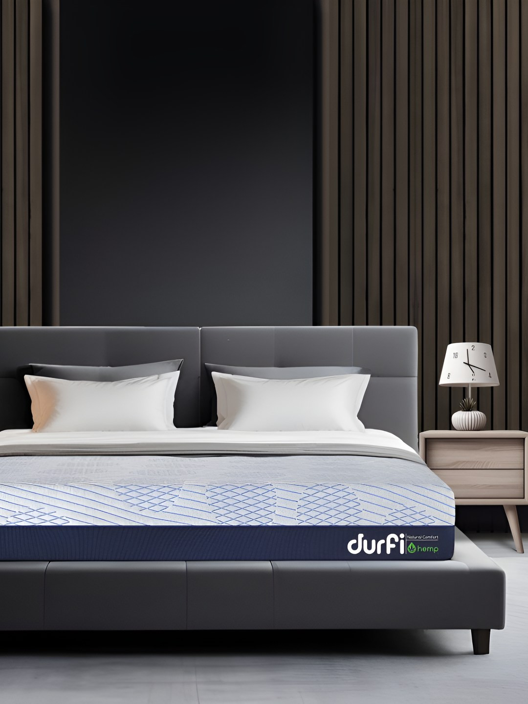 Durfi Grey Quilted Orthopedic Double SizeMattress