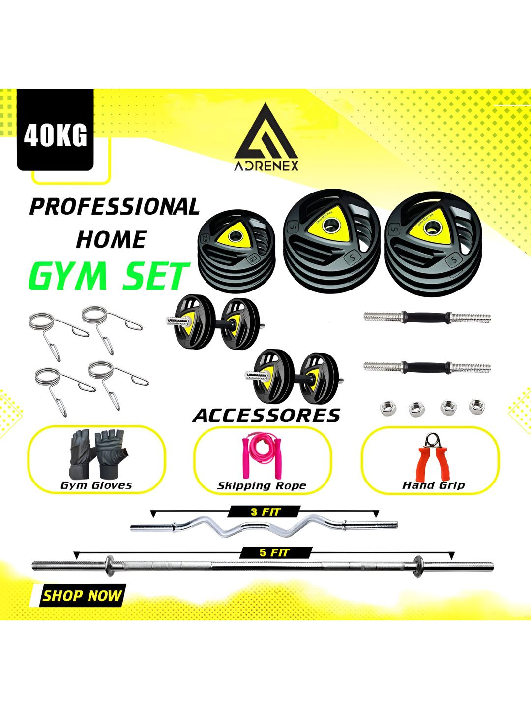 ADRENEX Home Gym  Combo Set