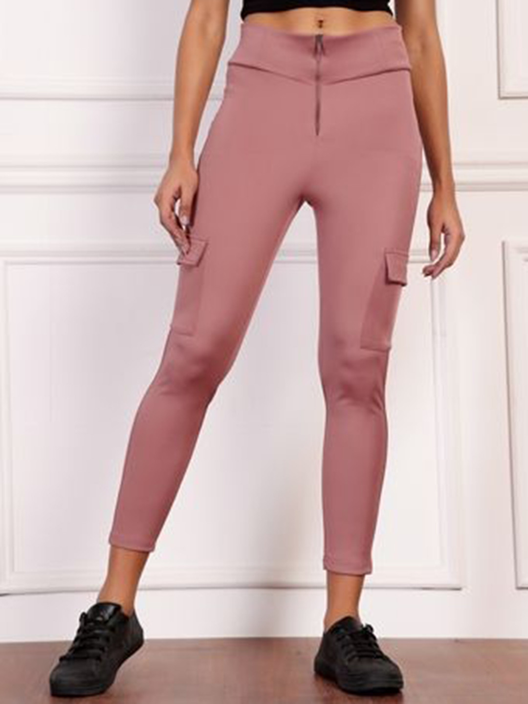 DressBerry Women Sharp Skinny Fit High-Rise Wrinkle Free Trousers