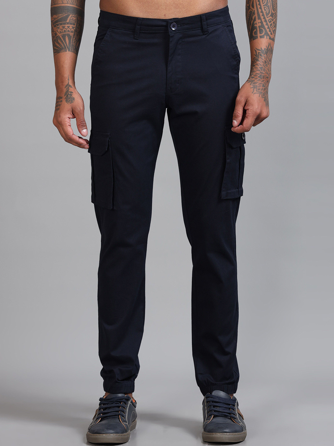 Kolor Fusion Men's Navy Blue Smart Joggers