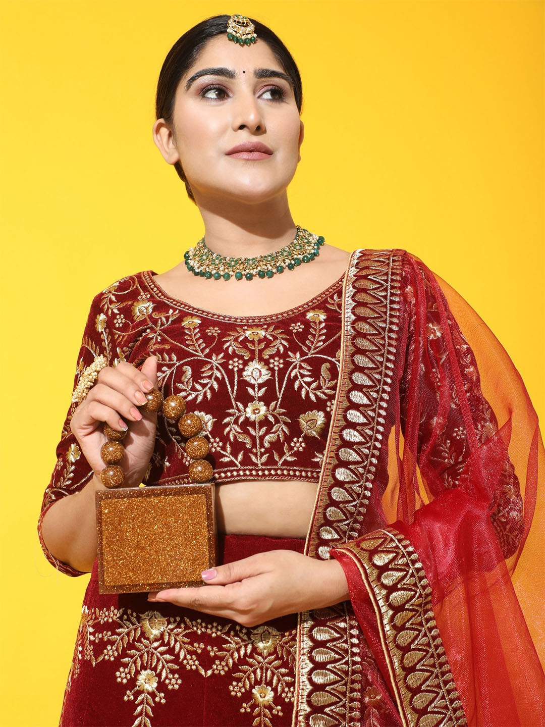 DCI Embellished Box Clutch