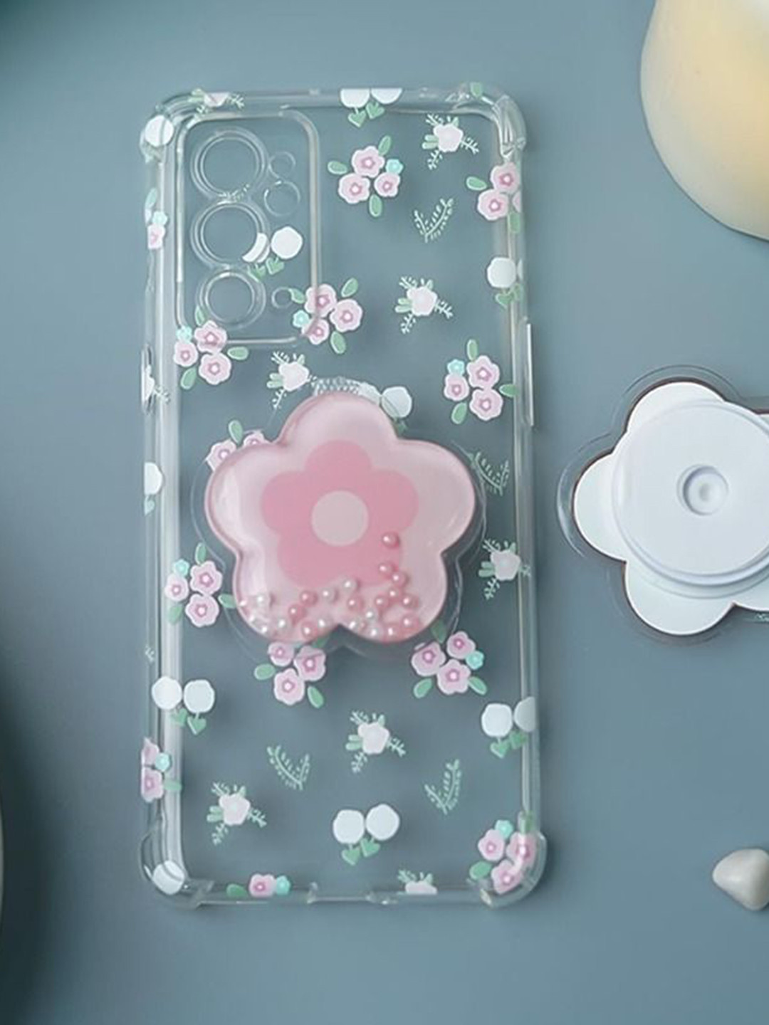 PEEPERLY Floral Printed OnePlus 9RT Cute Korean Floral Gripper Back Case