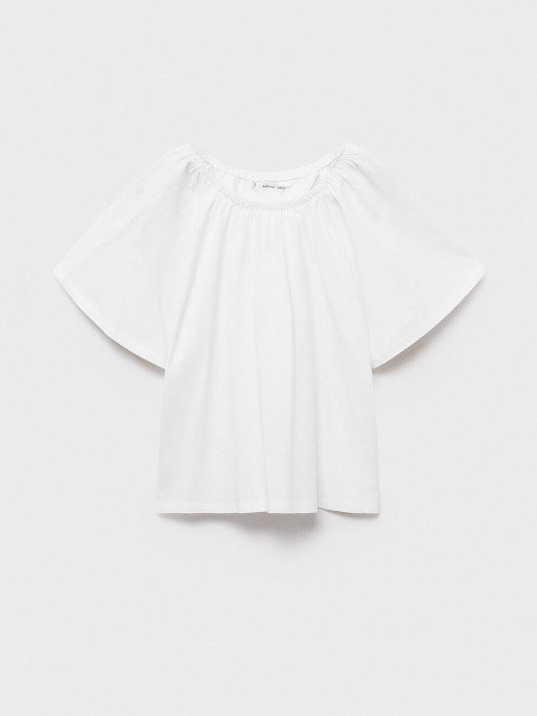 Mango Kids Girls Pure Cotton Flared Sleeve Top